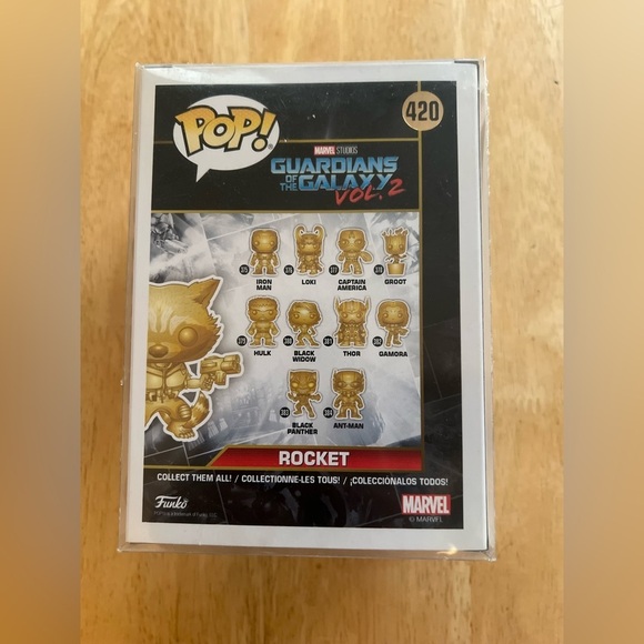 Funko Pop Guardians of the Galaxy Vol 2,Golden Rocket,Vinyl Figure,New,NWT - Picture 4 of 5